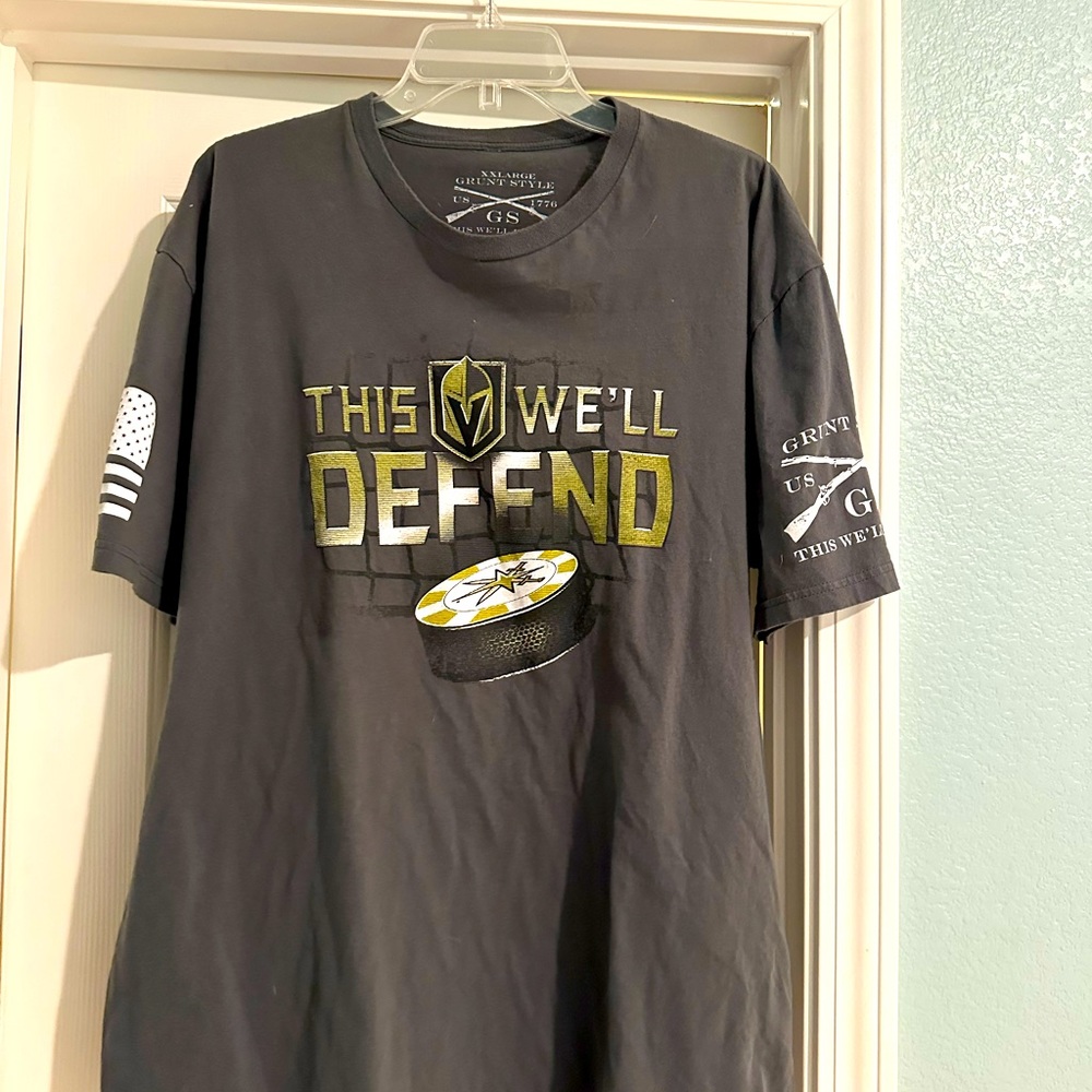 Grunt Style Gray VGK/Vegas Golden Knights Shirt - Men’s XXL